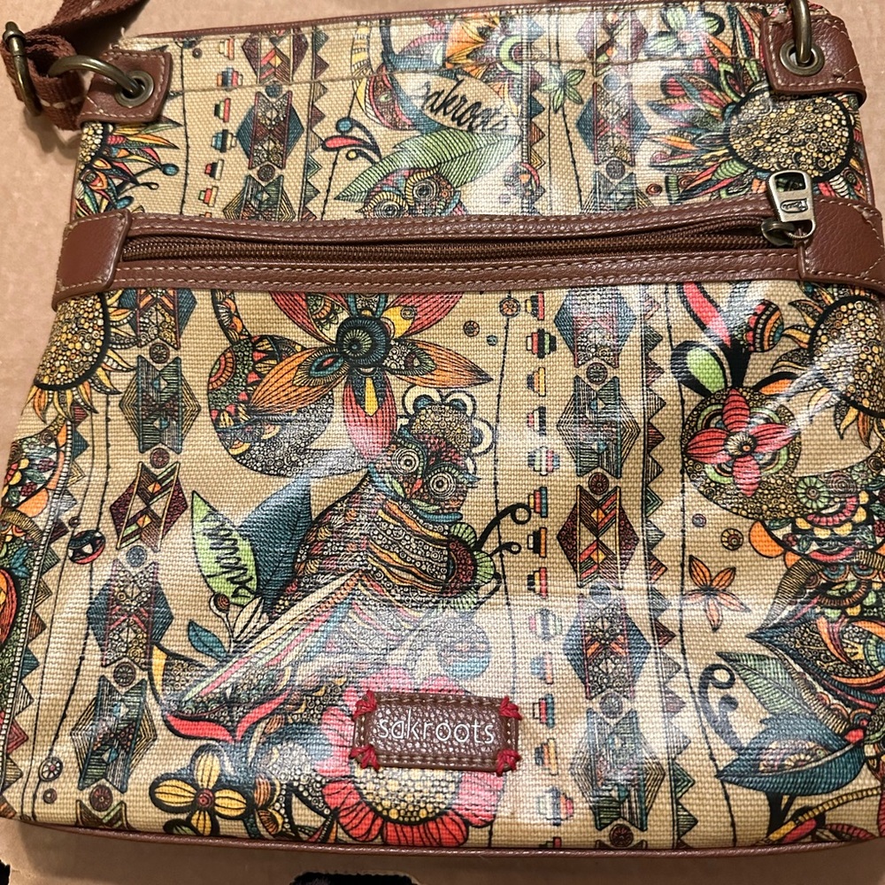 Sakroots Spirit Desert Wild at Heart Owl Crossbody Bag